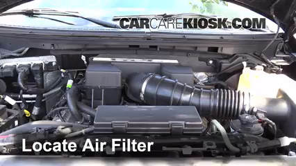 2010 Ford F-150 SVT Raptor 6.2L V8 Filtre à air (moteur) Changement